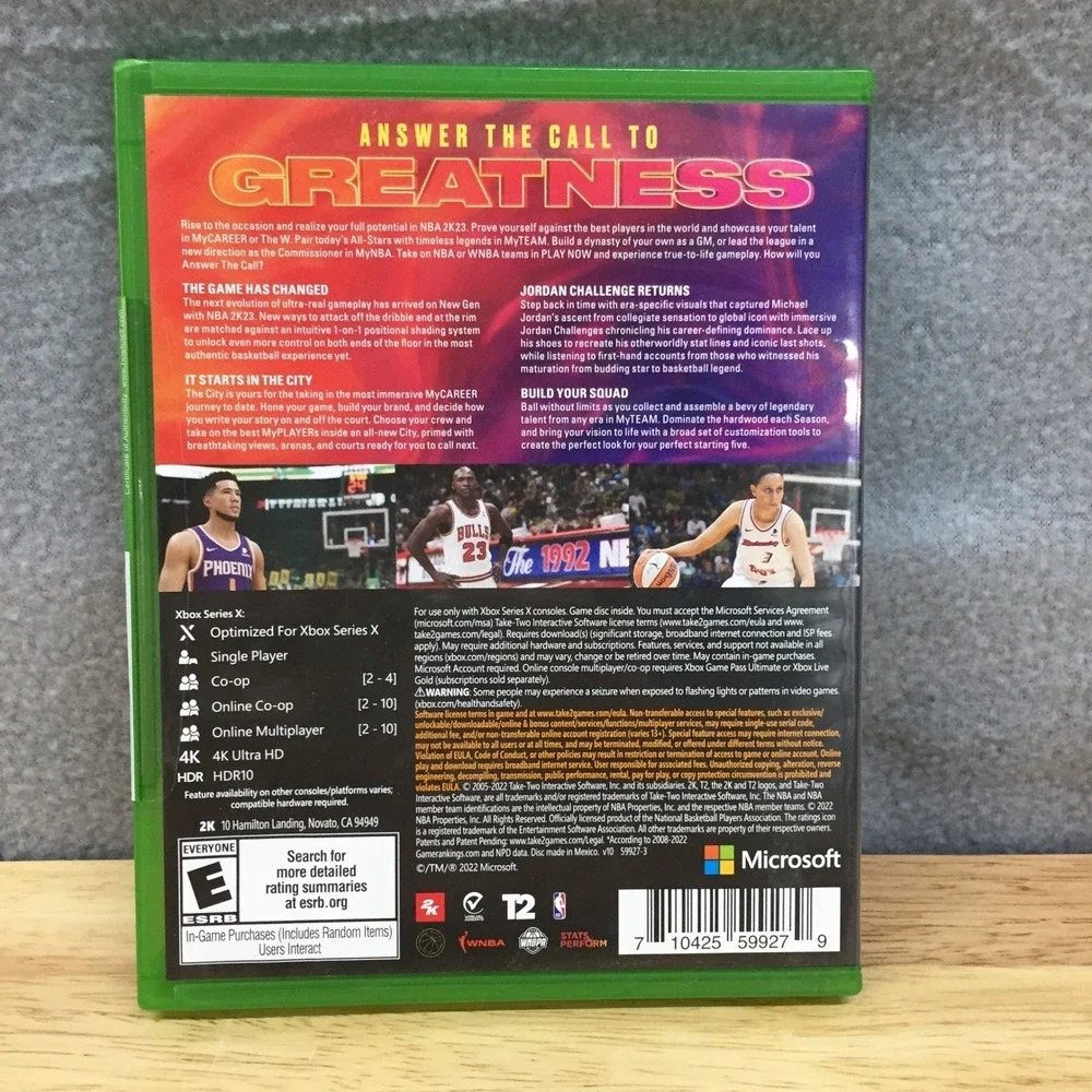 NBA 2K23 Xbox Series X Video Game 2K Sports Basketball Devin Booker Cover